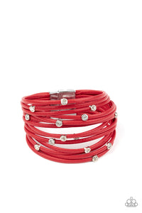 Fearlessly Layered - Red Paparazzi Bracelet