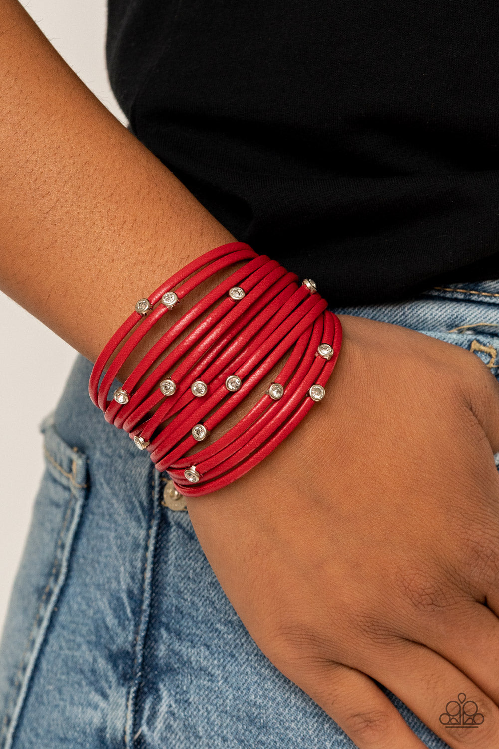 Fearlessly Layered - Red Paparazzi Bracelet