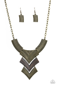 Fiercely Pharaoh - Multi Color Paparazzi Necklace Set