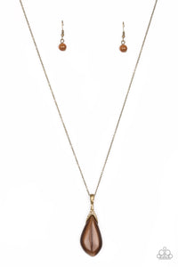 Friends in Glow Places - Brass Paparazzi Necklace Set