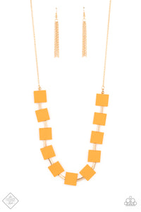 Hello, Material Girl - Orange Paparazzi Necklace Set