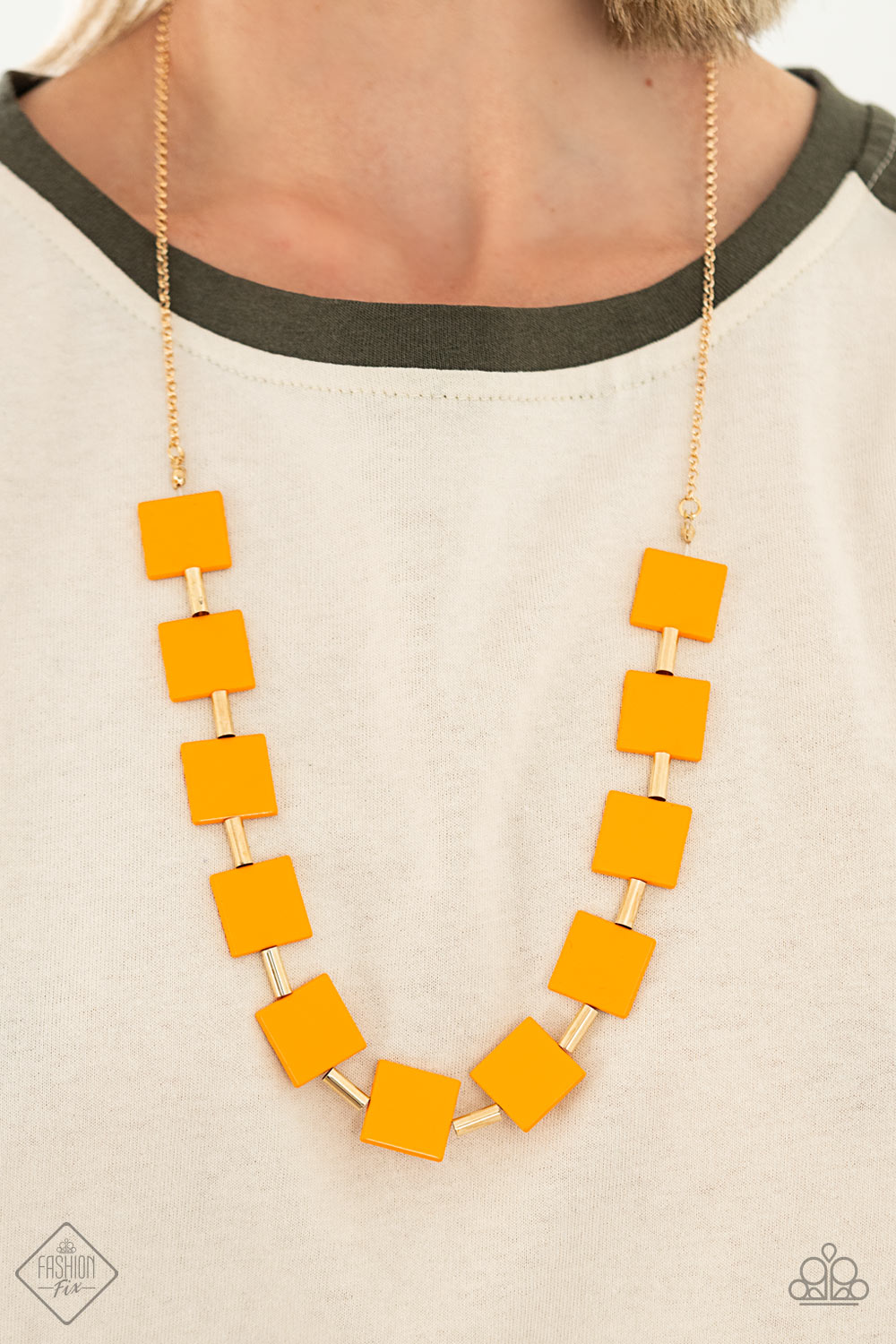 Hello, Material Girl - Orange Paparazzi Necklace Set