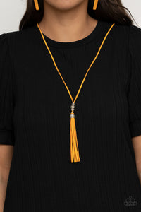 Hold My Tassel - Yellow Paparazzi Necklace Set