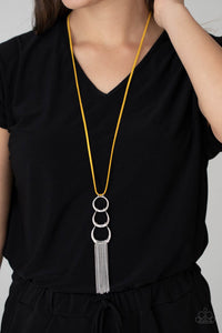 Industrial Conquest - Yellow Paparazzi Necklace Set