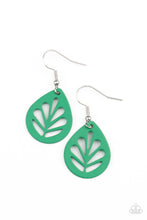 Load image into Gallery viewer, LEAF Yourself Wide Open - Green Paparazzi Earrings
