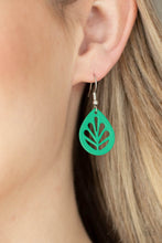 Load image into Gallery viewer, LEAF Yourself Wide Open - Green Paparazzi Earrings
