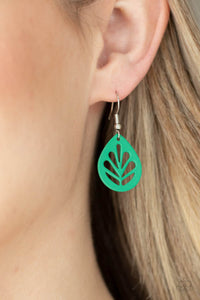 LEAF Yourself Wide Open - Green Paparazzi Earrings