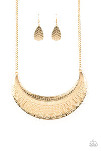 Large As Life - Gold Paparazzi Necklaces