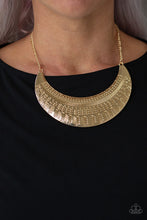 Load image into Gallery viewer, Large As Life - Gold Paparazzi Necklaces
