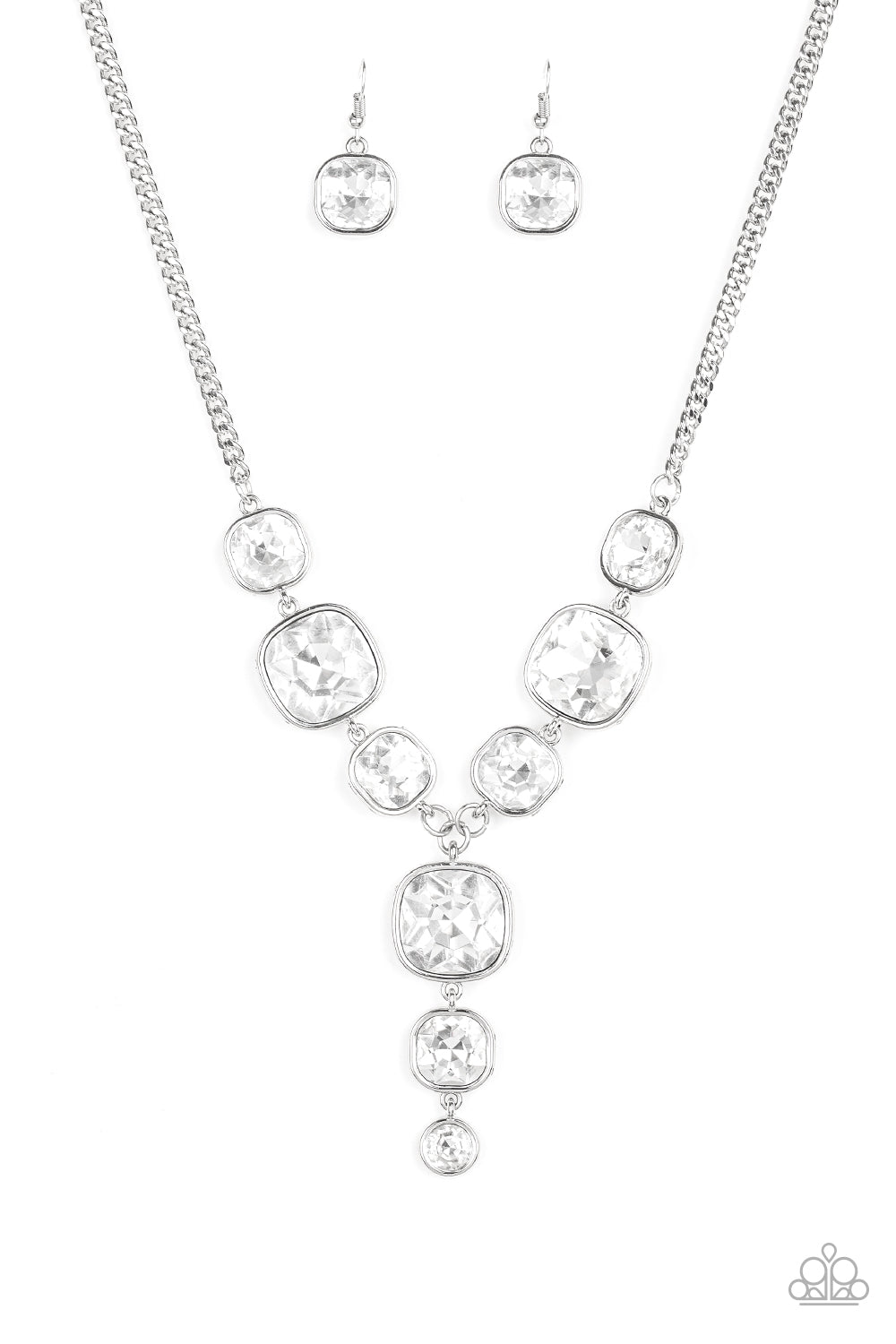 Legendary Luster - White Paparazzi Necklace Set