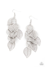 Load image into Gallery viewer, Limitlessly Leafy - Silver Paparazzi Earrings
