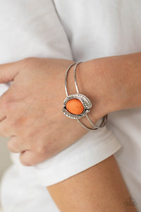 Living Off The BANDLANDS - Orange Paparazzi Bracelet