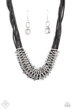 Load image into Gallery viewer, Lock, Stock, and SPARKLE - Black Paparazzi Necklace Set
