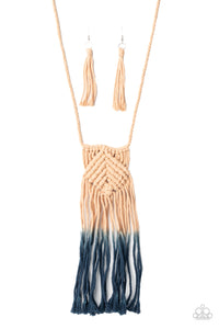 Look At MACRAME Now - Blue Paparazzi Necklace Set