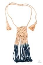 Load image into Gallery viewer, Look At MACRAME Now - Blue Paparazzi Necklace Set
