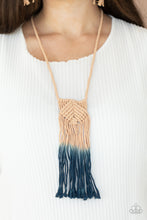 Load image into Gallery viewer, Look At MACRAME Now - Blue Paparazzi Necklace Set
