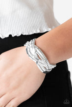 Load image into Gallery viewer, Looking For Trouble - White Paparazzi Bracelet
