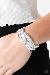 Looking For Trouble - White Paparazzi Bracelet