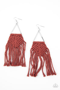 Macrame Jungle - Brown Paparazzi Earrings