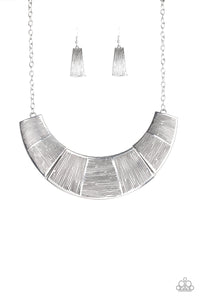 More Roar - Silver Paparazzi Necklace Set