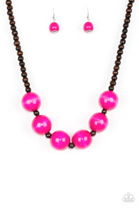 Oh My Miami - Pink Paparazzi Necklace Set