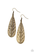 Load image into Gallery viewer, On The Up and Upscale - Brass Paparazzi Earrings
