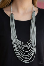 Load image into Gallery viewer, Peacefully Pacific - Silver Paparazzi Necklace Set
