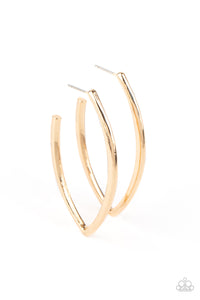 Point-Blank Beautiful - Gold Paparazzi Earrings