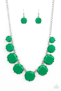 Prismatic Prima Donna - Green Paparazzi Necklace Set