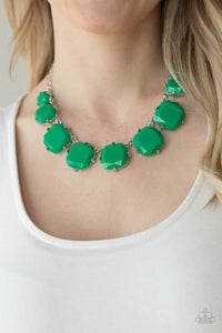 Prismatic Prima Donna - Green Paparazzi Necklace Set