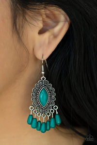 Private Villa - Green Paparazzi Earrings