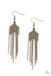 Radically Retro - Brass Paparazzi Earrings