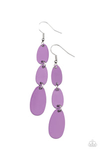 Rainbow Drops - Purple Paparazzi Earrings