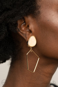 Retro Reverie - Gold Paparazzi Earrings