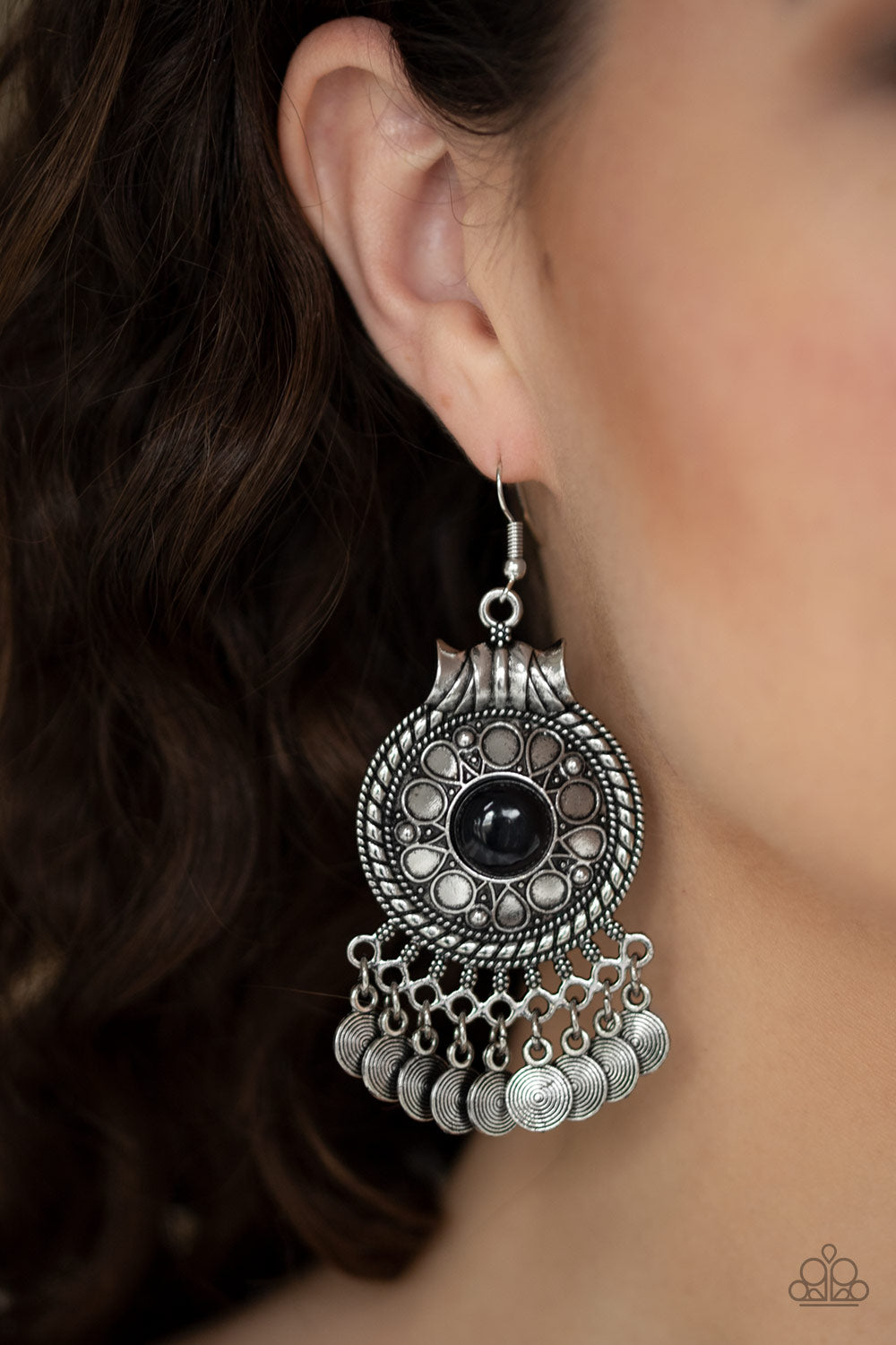 Rural Rhythm - Black Paparazzi Earrings