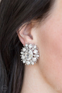 Serious Star Power - White Paparazzi Earrings