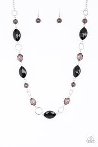 Shimmer Simmer - Black Paparazzi Necklace Set