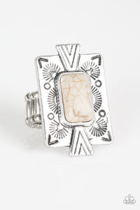 So Smithsonian - White Paparazzi Ring