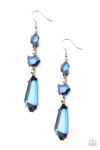 Sophisticated Smolder - Blue Paparazzi Earrings