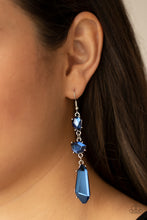 Load image into Gallery viewer, Sophisticated Smolder - Blue Paparazzi Earrings
