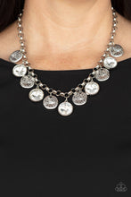 Load image into Gallery viewer, Spot On Sparkle - White Paparazzi Necklace set
