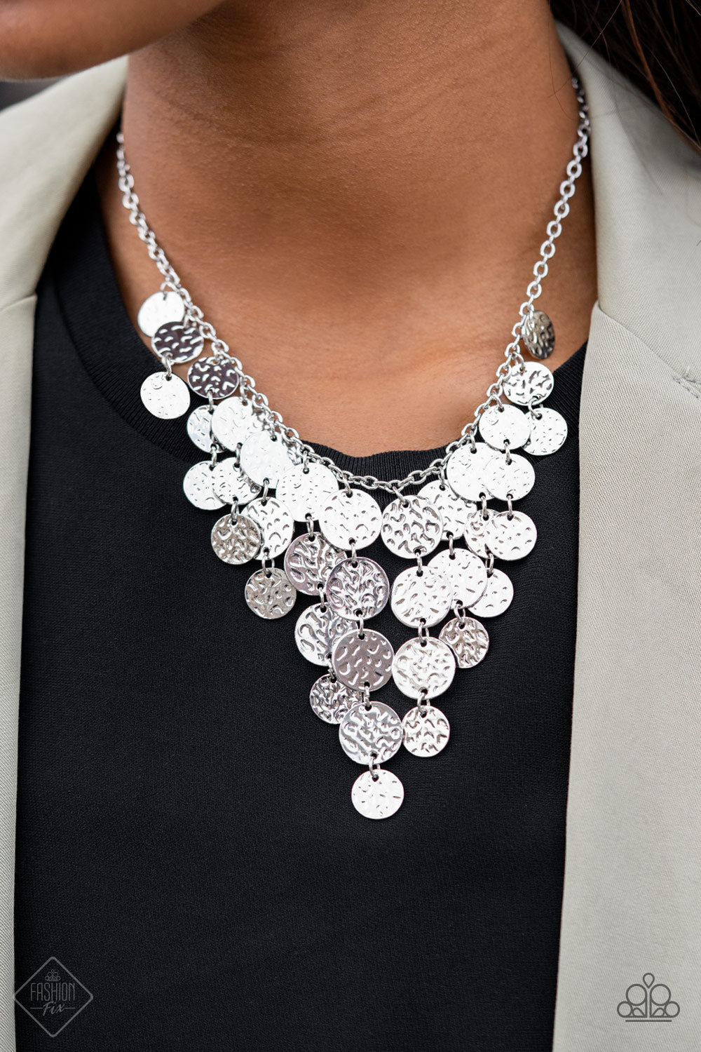 Spotlight Ready - Silver Paparazzi Necklace Set