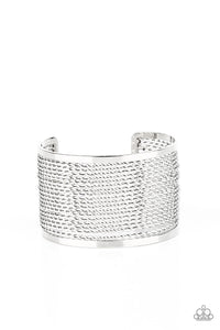 Stacked Sensation - Silver Paparazzi Bracelet