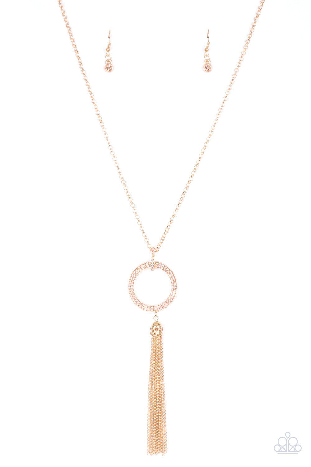 Straight To The Top - Gold Paparazzi Necklace Set