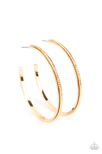 Sultry Simmer - Gold Paparazzi Earrings