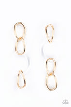 Load image into Gallery viewer, Talk In Circles - Gold Paparazzi Earrings
