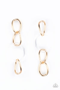 Talk In Circles - Gold Paparazzi Earrings