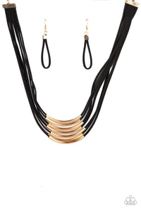 Walk The WALKABOUT - Gold Paparazzi Necklace Set