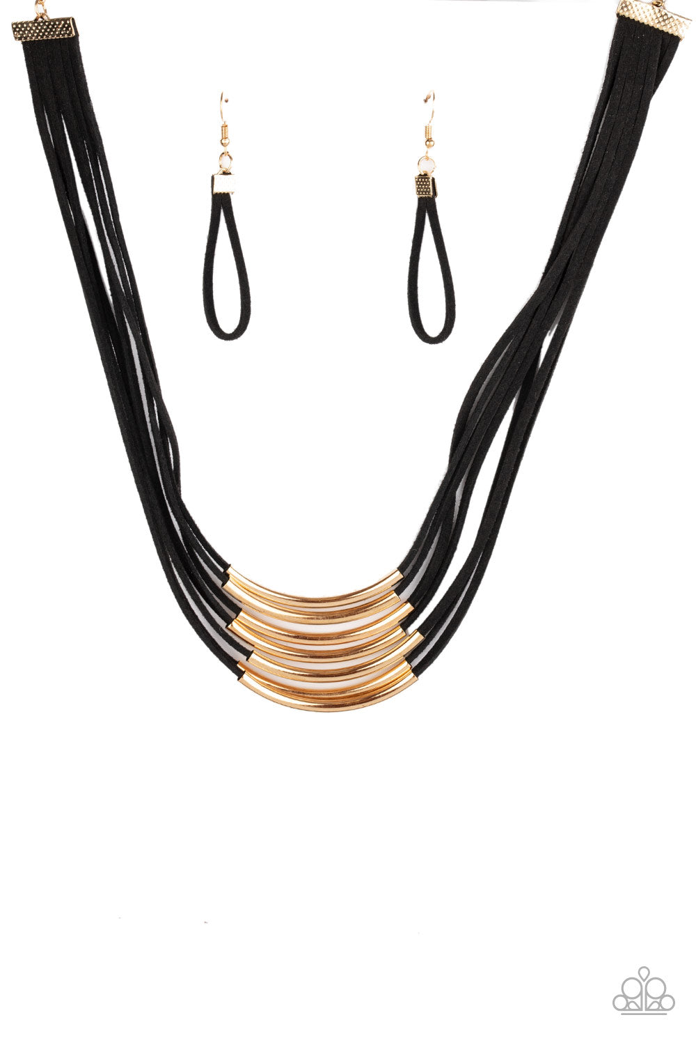 Walk The WALKABOUT - Gold Paparazzi Necklace Set